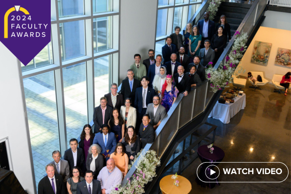 group photo of honorees at the 2024 University Faculty Awards Ceremony