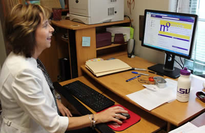 lemieux working at desk