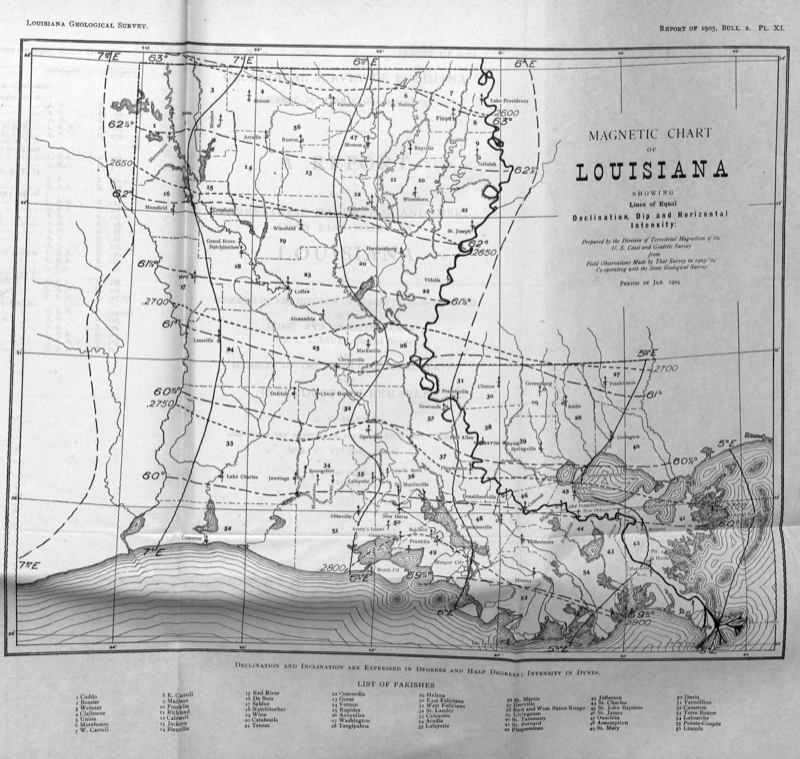 Bulletin 2 - A Report on Terrestrial Magnetism and Meridian Line Work in Louisiana Bulletin 2 - A Report on Terrestrial Magnetism and Meridian Line Work in Louisiana