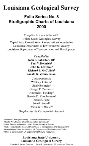 La stratigraphic chart cover