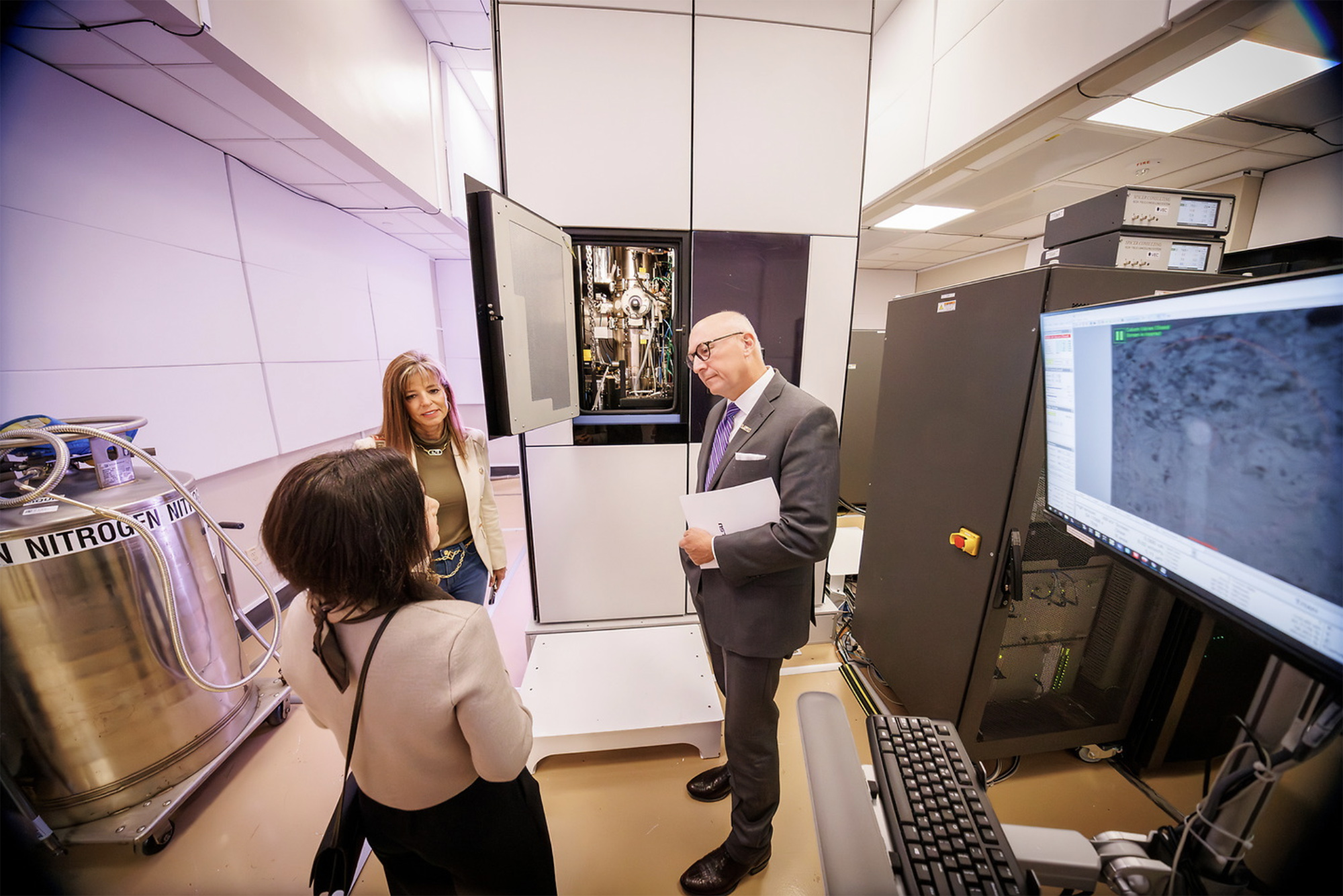 Inside the microscope room