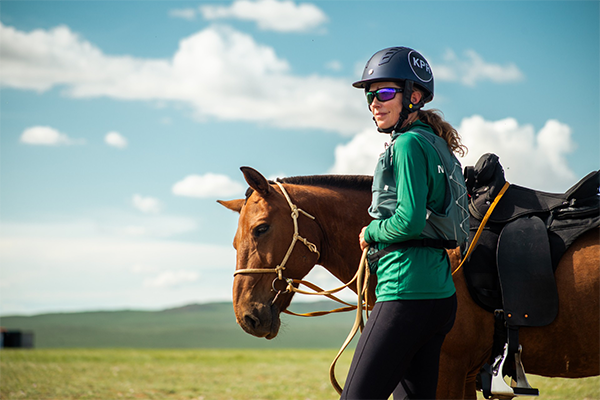 Dr. Kerry Pride with a horse